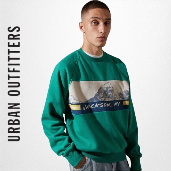 NEW Urban Outfitters UO BDG Snowy Inset Crew Neck Sweatshirt M L - Picture 3 of 3